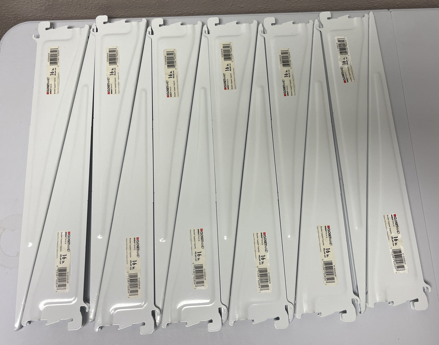 ClosetMaid ShelfTrack 16-in White Steel Adjustable Mount Bracket - Lot of 12