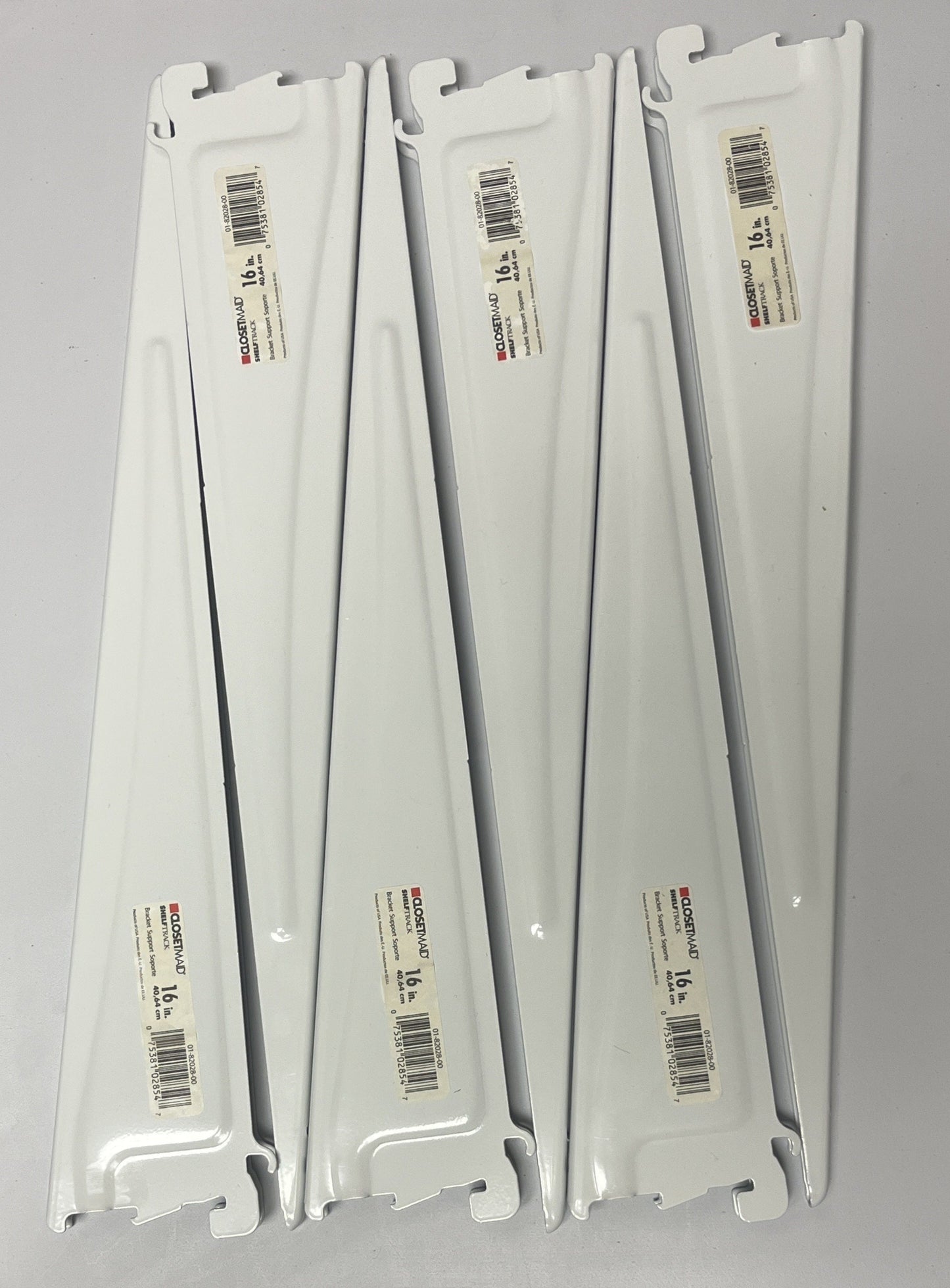 ClosetMaid ShelfTrack 16-in White Steel Adjustable Mount Bracket - Lot of 6