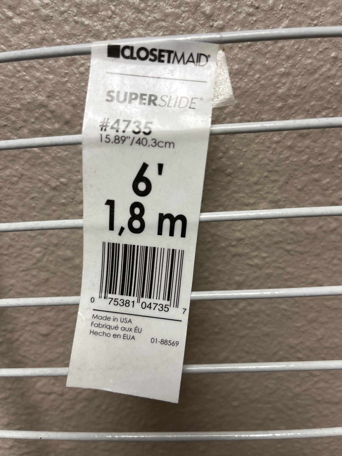 ClosetMaid SuperSlide 16 in. D White Ventilated Wire Shelf - Pre-Owned