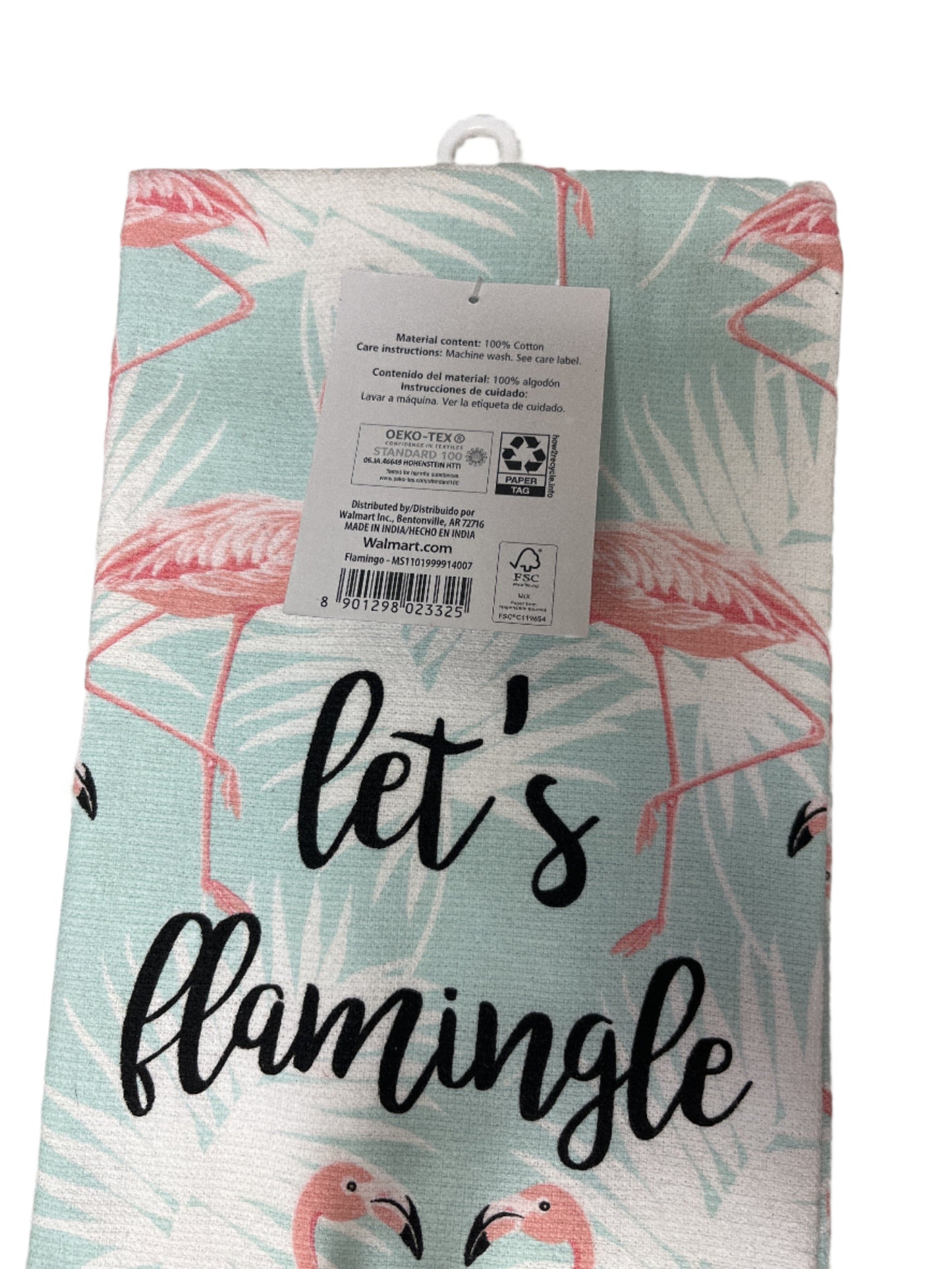 Flamingo Themed Kitchen Towel Set of 2, Let's Flamingle, Summer Decor