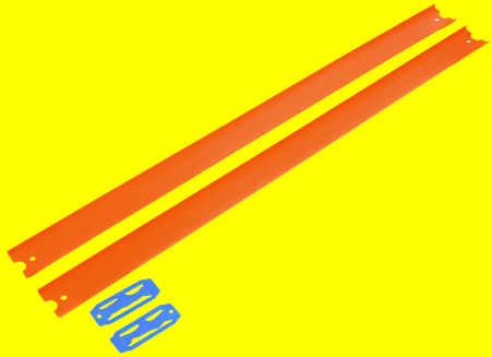 MATEL Hot Wheels Straight Track 4x24” W/Connectors - 8 feet Total