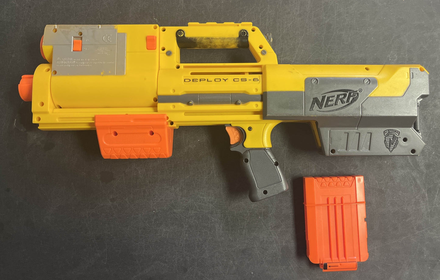 NERF N-Strike Deploy CS-6 Collapsible Blaster WORKING LIGHT 2009 + Clip