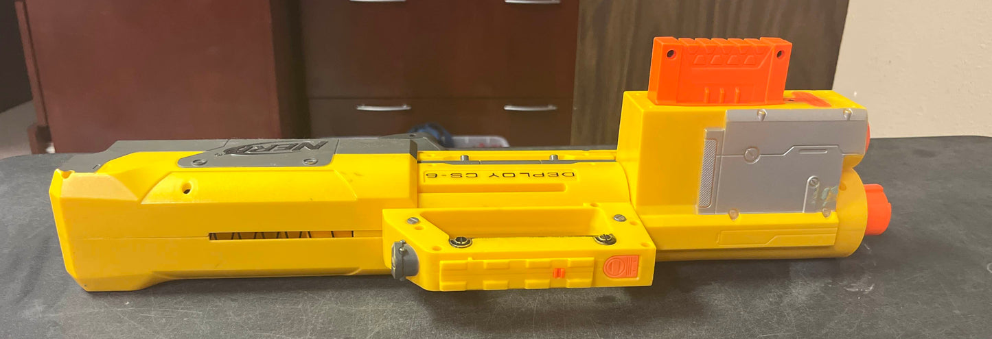 NERF N-Strike Deploy CS-6 Collapsible Blaster WORKING LIGHT 2009 + Clip