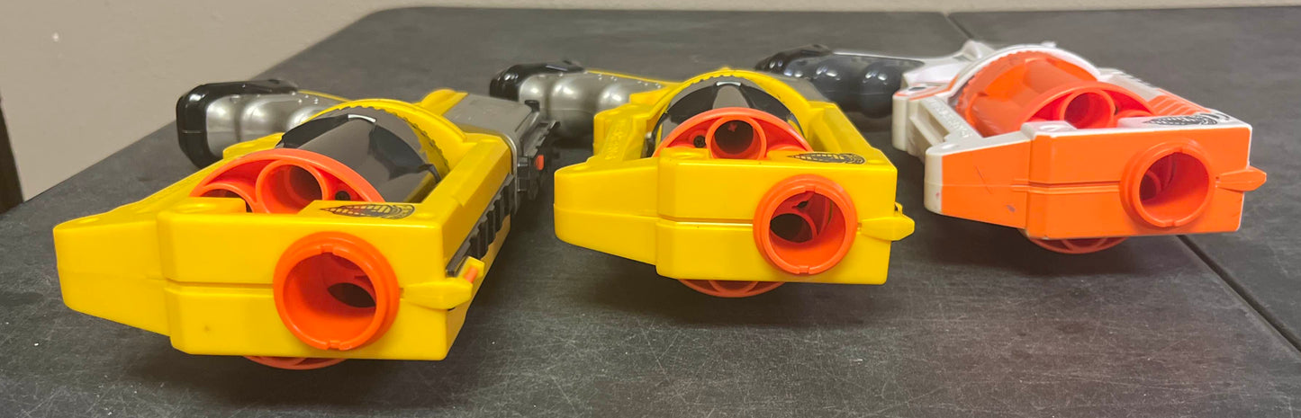 Nerf N-Strike Maverick REV-6 Revolver, Lot of 3, 2 Yellow, 1 White Guns