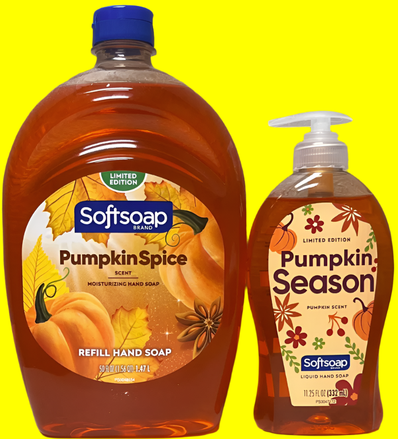 Limited Edition Softsoap | Pumpkin Spice Hand Soap Pump, 11.25 oz and Pumpkin Spice Liquid Hand Soap Refill, 50 oz | Bundled by Joyful Selection in Protective Packaging