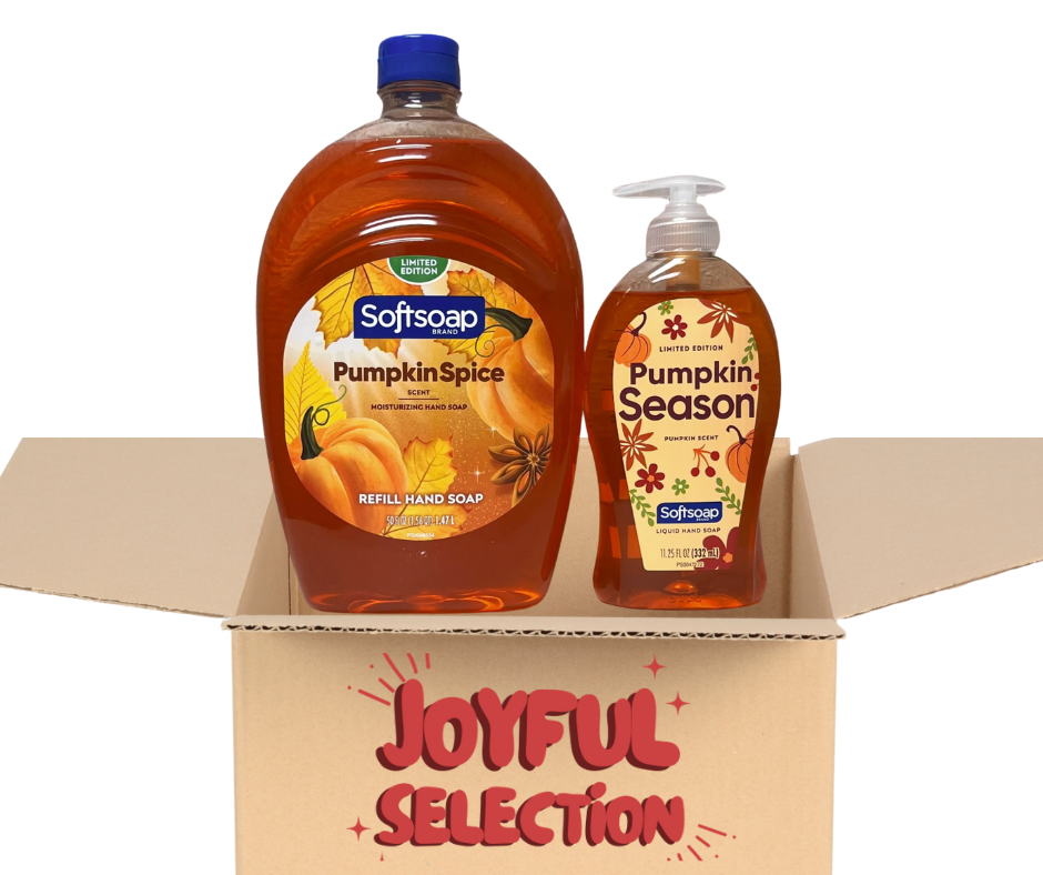 Limited Edition Softsoap | Pumpkin Spice Hand Soap Pump, 11.25 oz and Pumpkin Spice Liquid Hand Soap Refill, 50 oz | Bundled by Joyful Selection in Protective Packaging