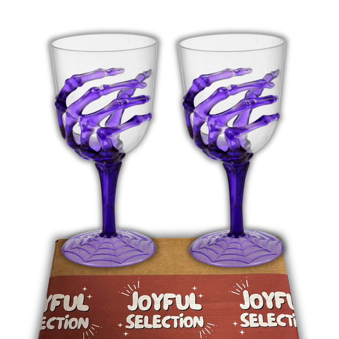 Eerie Purple Spooky Skeleton Hand Plastic Goblet - The Must-Have Halloween Drinkware