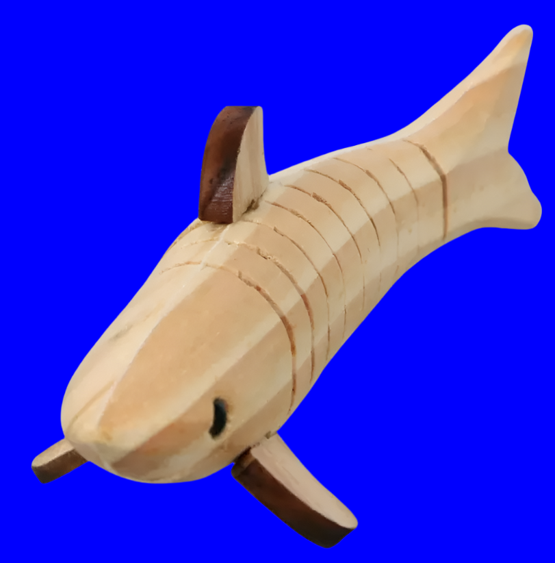 Raw Wood Wiggle Animal-3 Piece Set-Shark Salamander Fish to Paint