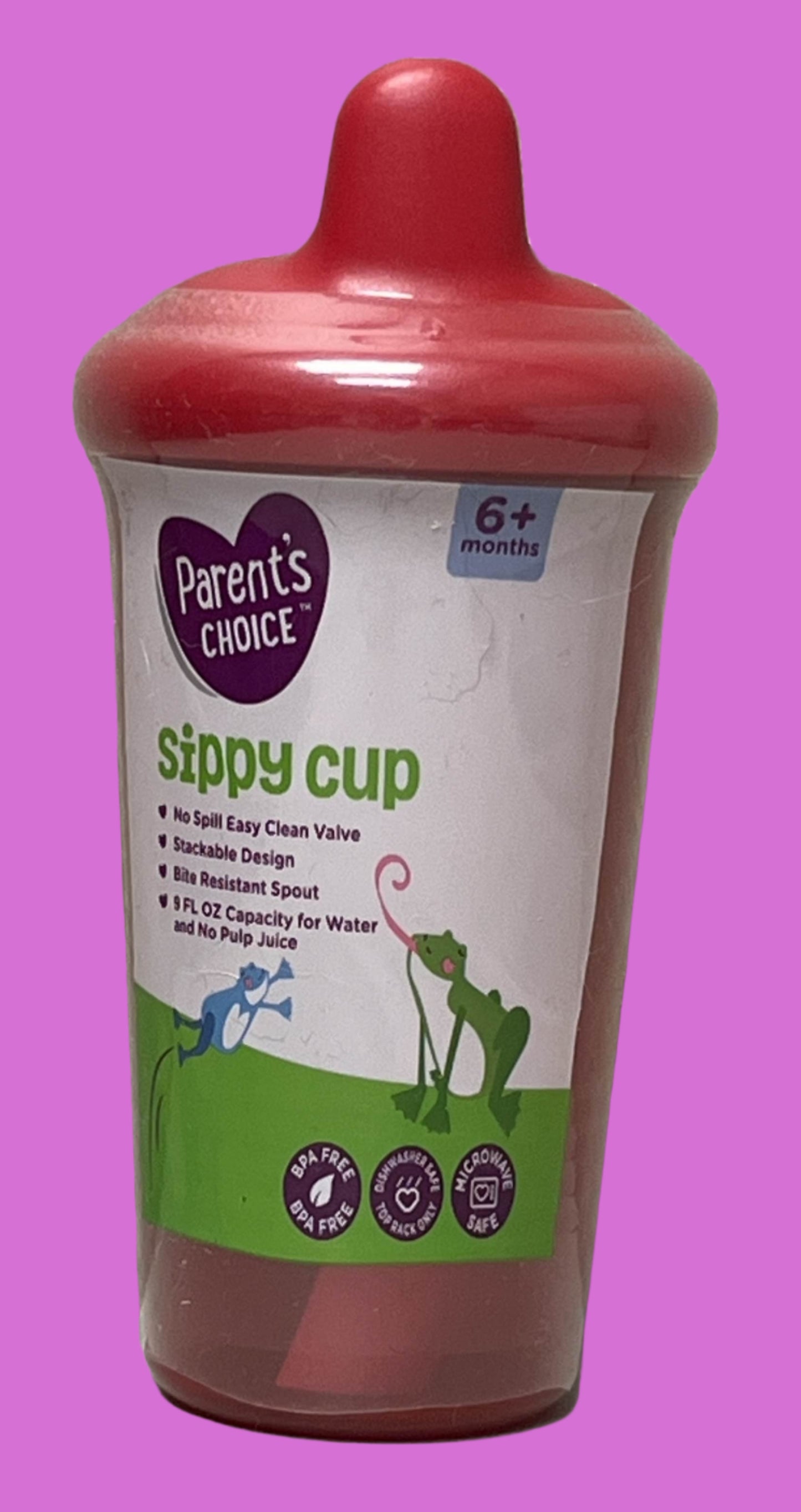 Parents Choice Sippy Cup, 9oz