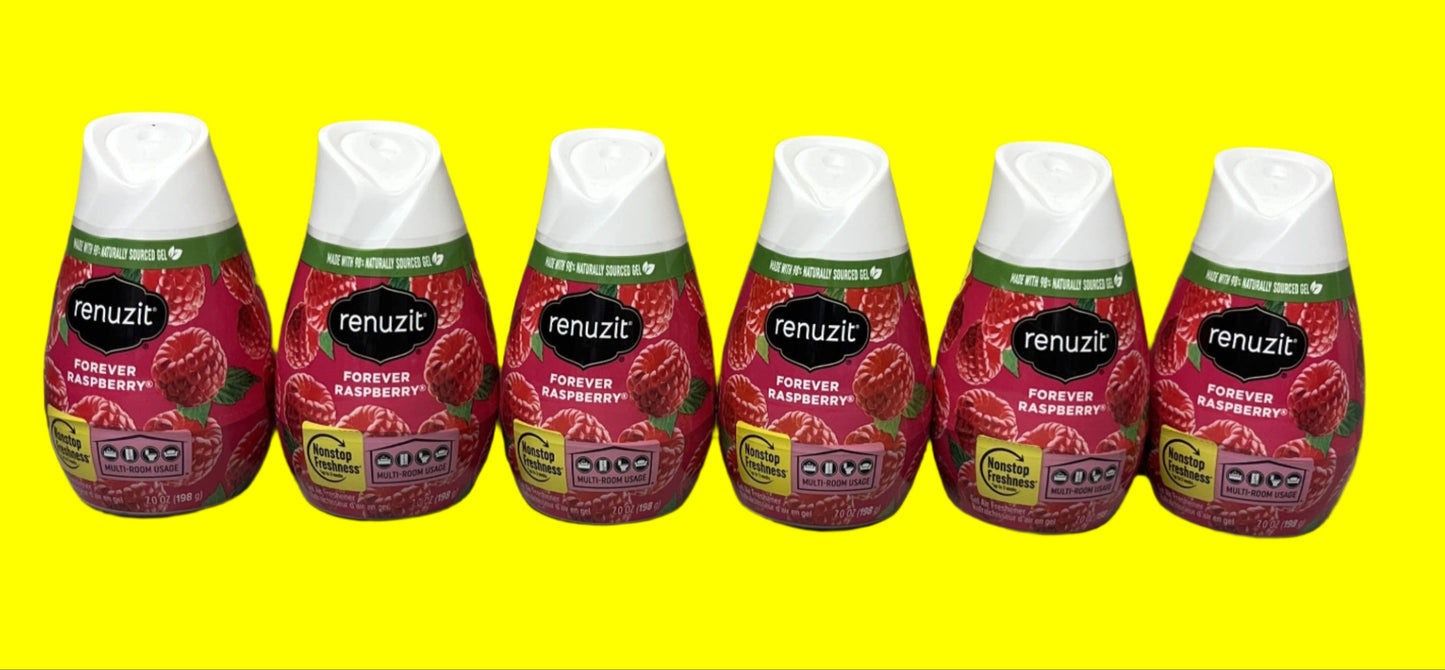 Renuzit Adjustable Air Freshener Gel, Forever Raspberry, 7 Ounces (6 Count)
