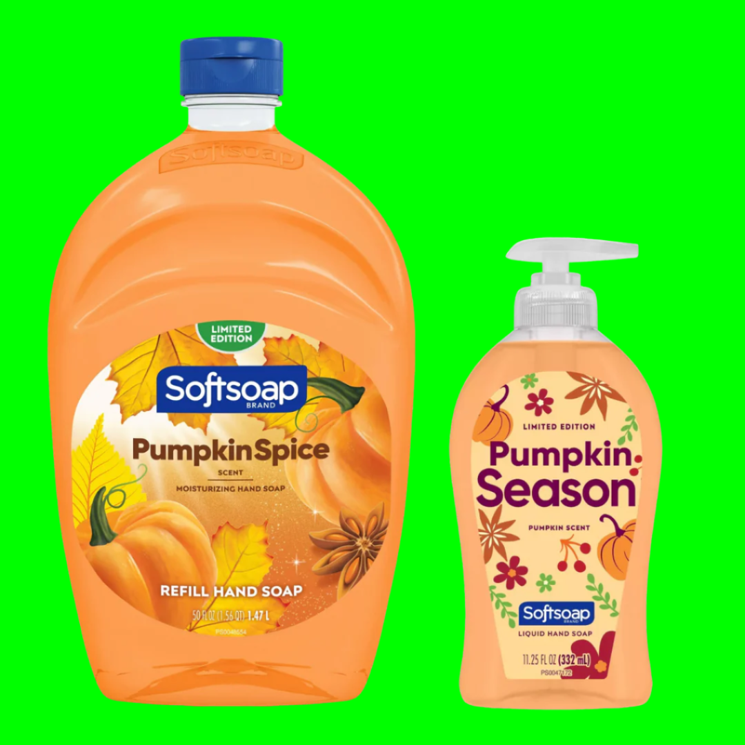 Limited Edition Softsoap | Pumpkin Spice Hand Soap Pump, 11.25 oz and Pumpkin Spice Liquid Hand Soap Refill, 50 oz | Bundled by Joyful Selection in Protective Packaging