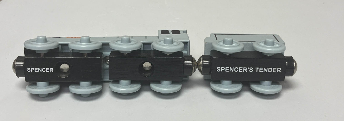 Thomas & Friends Wooden Train - Surprised Face Spencer + Spencer's Tender