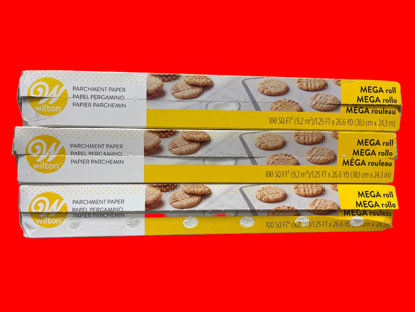 Wilton Parchment Paper, Mega Roll, 100 ft each, Total 300 ft (damaged package)