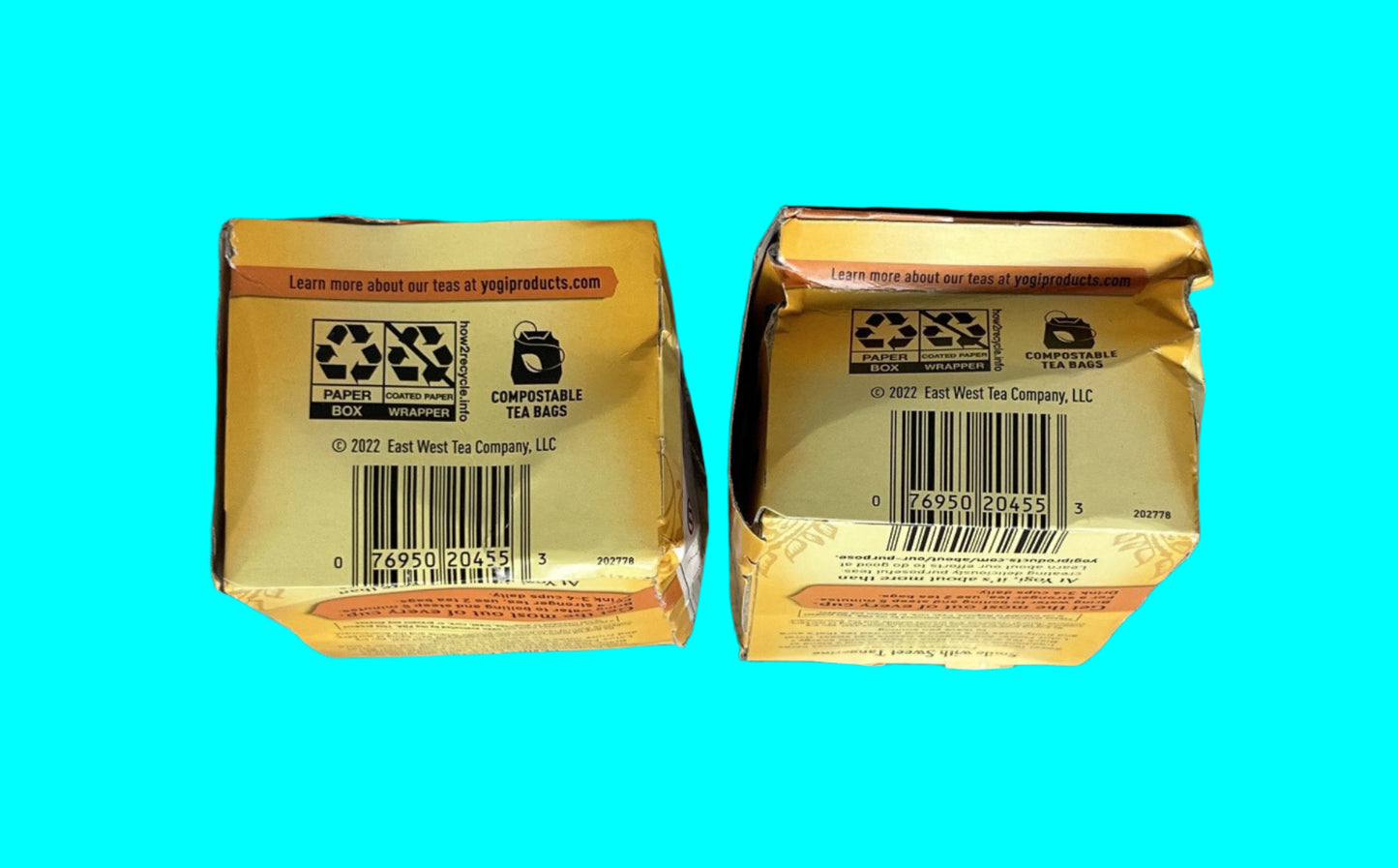 Yogi Positive Energy Herbal Tea Sweet Tangerine 16 Ct - 2 Pack - BOX DAMAGE