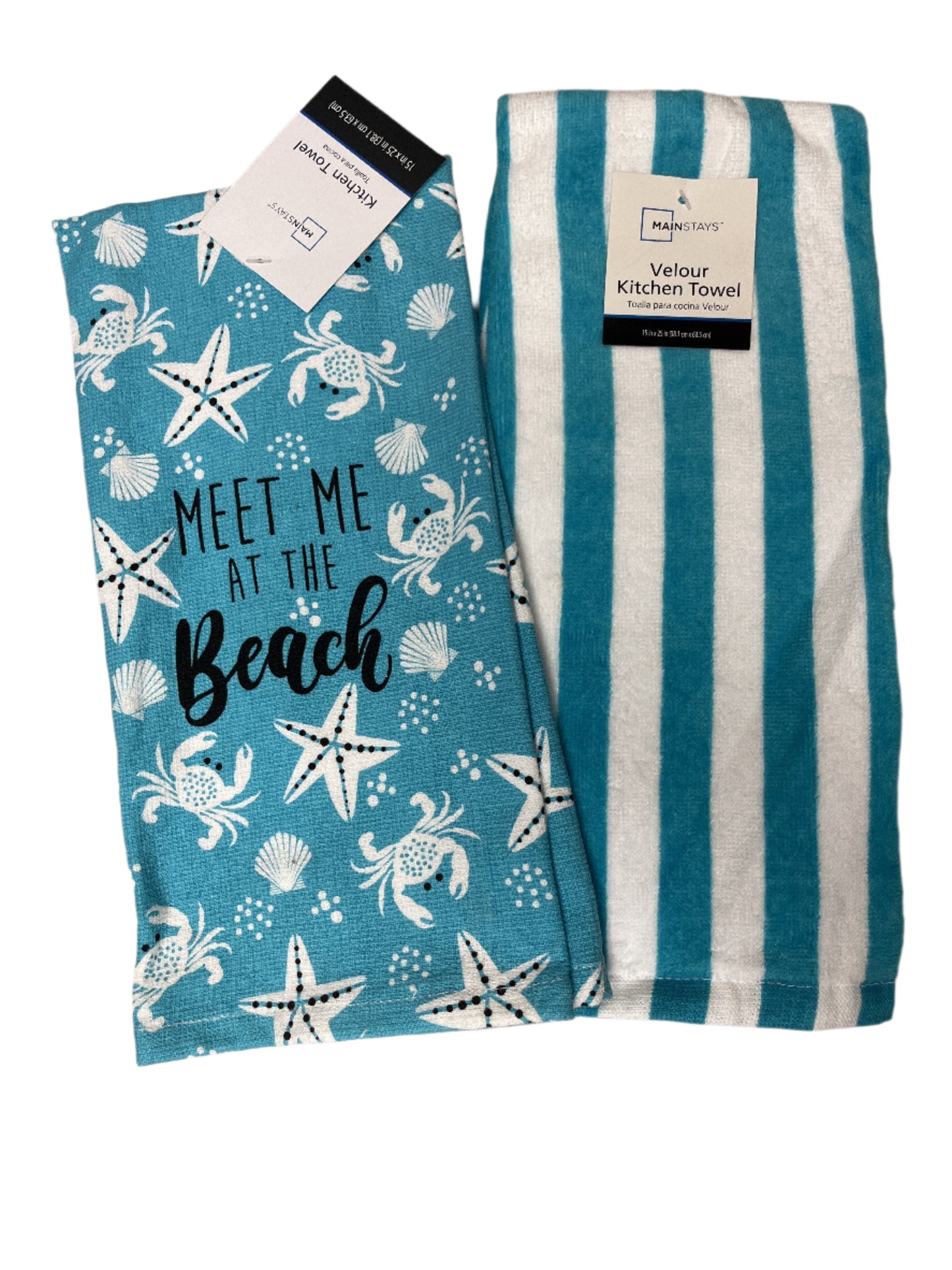 Beach Themed Kitchen Towel Set, Meet Me at the Beach, Summer Decor