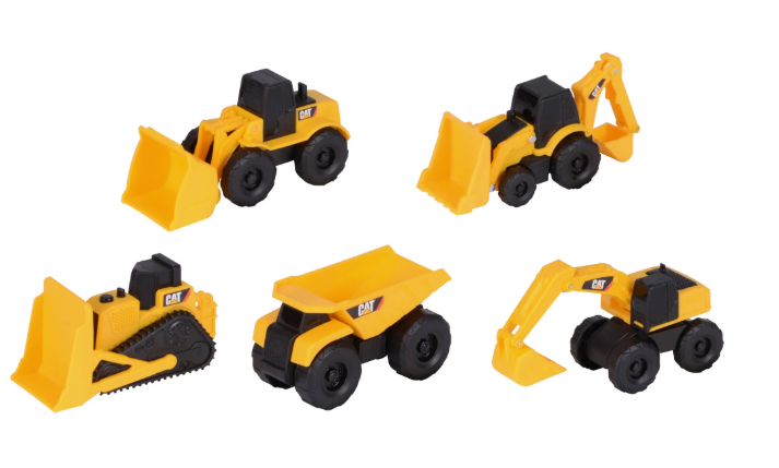 CAT Road Rippers Mini Machines Set of 5 Construction Vehicles Ages 3+ (BOX DAMAGE)
