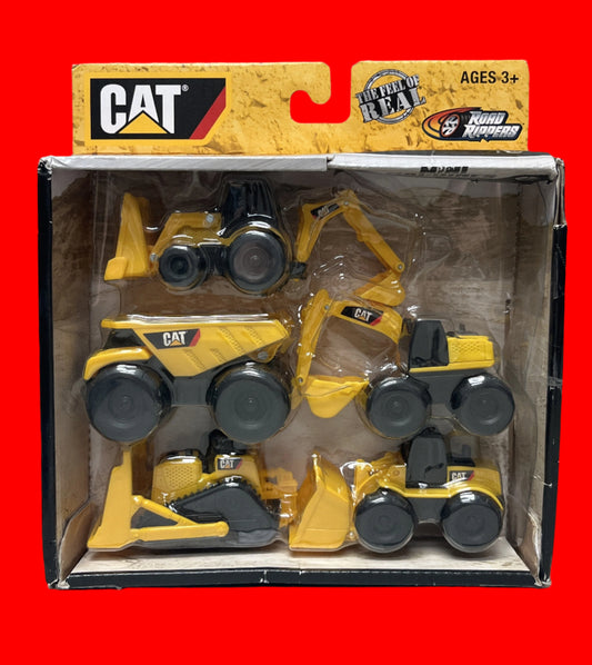 CAT Road Rippers Mini Machines Set of 5 Construction Vehicles Ages 3+ (BOX DAMAGE)