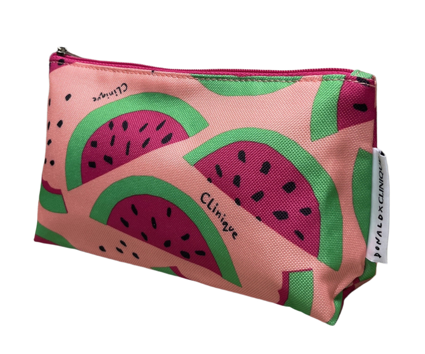 Clinique @Drawberston x Clinique Watermelon Makeup Pouch