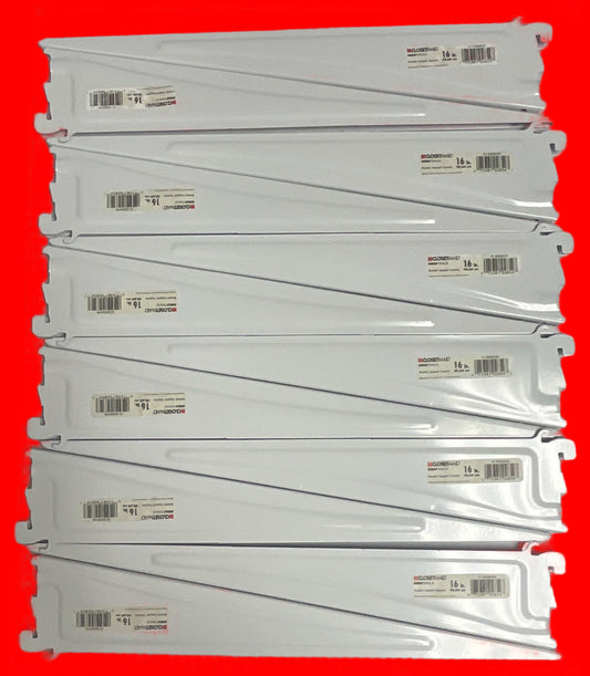 ClosetMaid ShelfTrack 16-in White Steel Adjustable Mount Bracket - Lot of 12