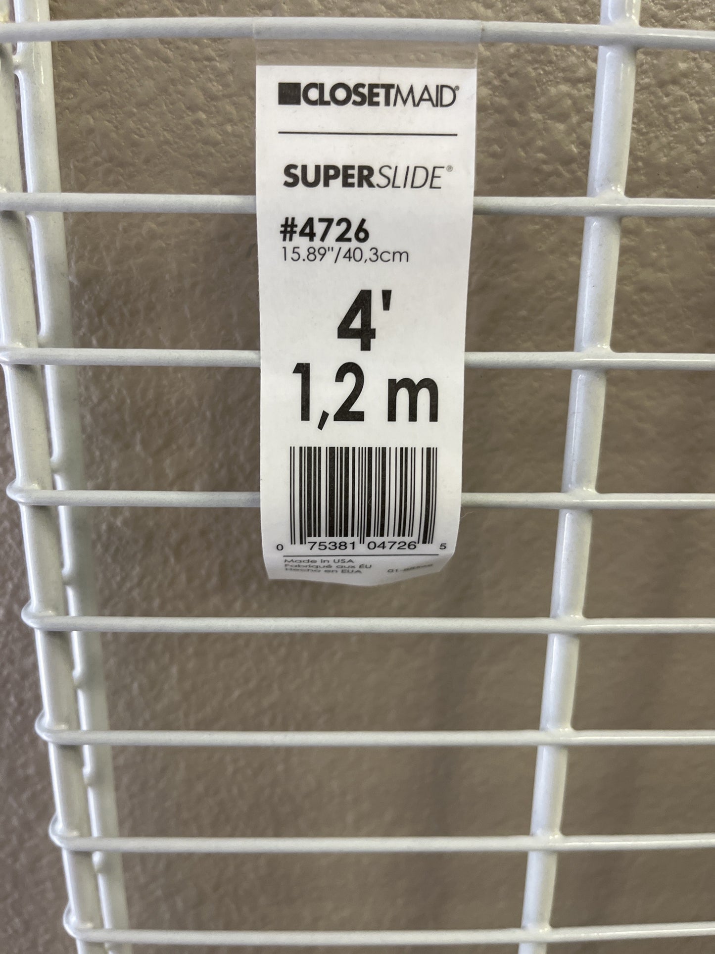 ClosetMaid SuperSlide 16 in. D White Ventilated Wire Shelf - Pre-Owned