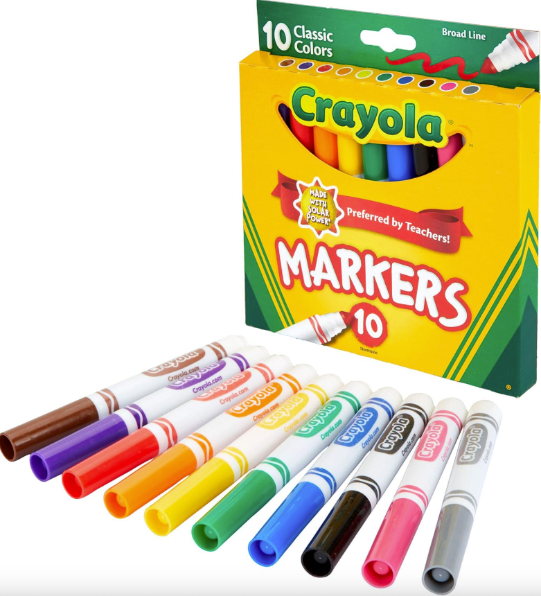 Crayola Assorted Broad Line Markers 10 Count - 2 Pack