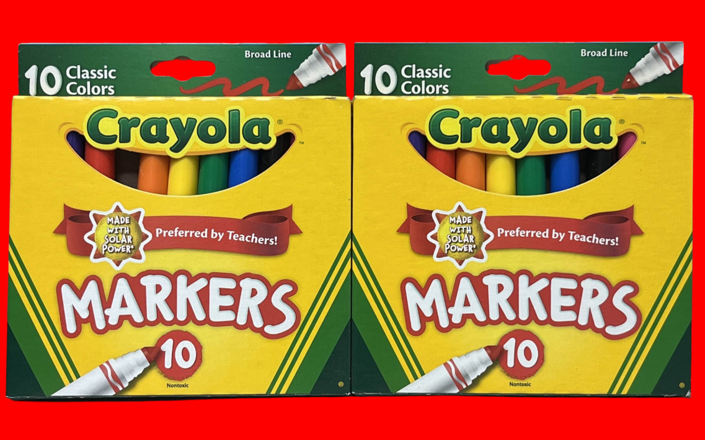 Crayola Assorted Broad Line Markers 10 Count - 2 Pack