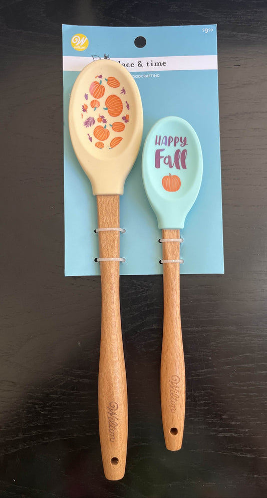 Happy Fall - Wilton Silicone Spoonulas - Set of 2 - 2020 design