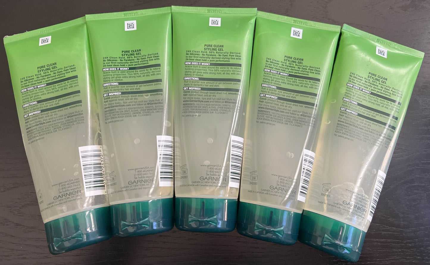 Garnier Fructis Style Pure Clean Styling Gel, Lot of 5, 6.8 fl. oz.