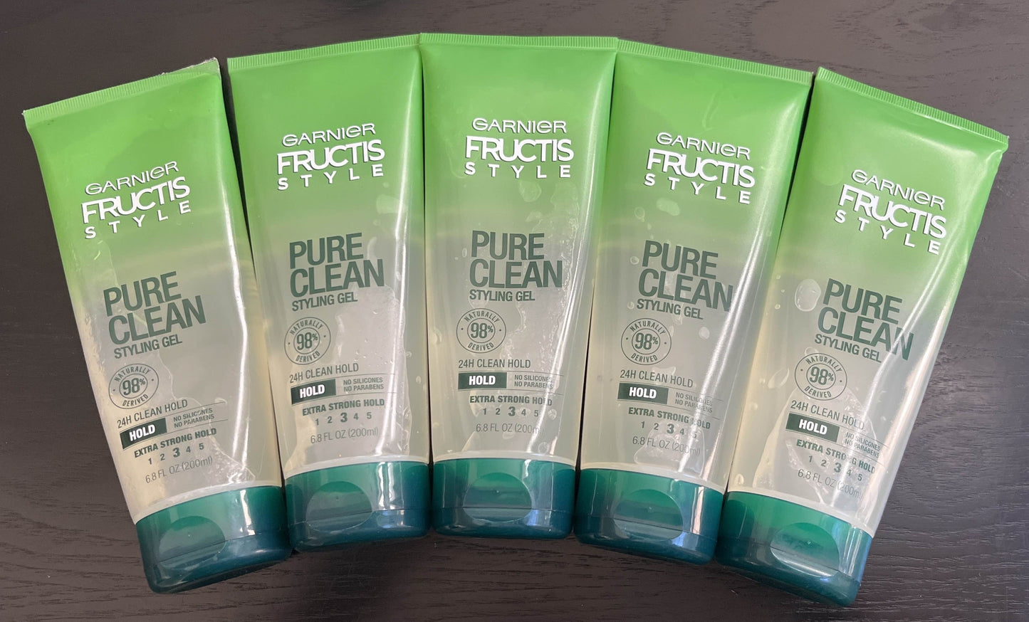 Garnier Fructis Style Pure Clean Styling Gel, Lot of 5, 6.8 fl. oz.