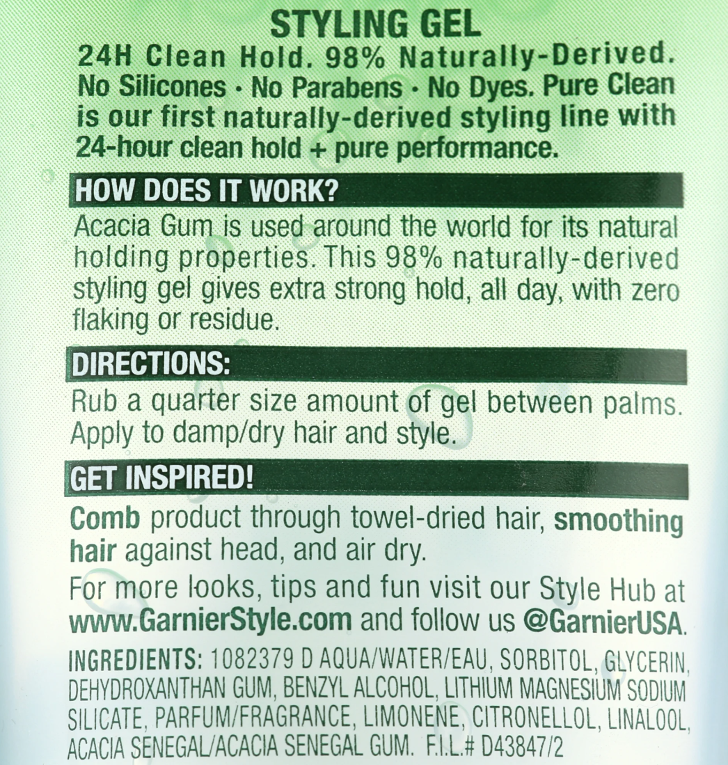 Garnier Fructis Style Pure Clean Styling Gel, 6.8 fl. oz.