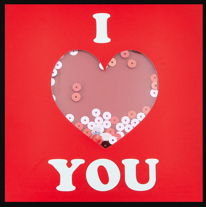 Large Pink and Red Confetti Gift Box with Lid – Perfect for Mother's Day, Weddings, and Valentine's Day – 6.25x6.25x4.25 IN