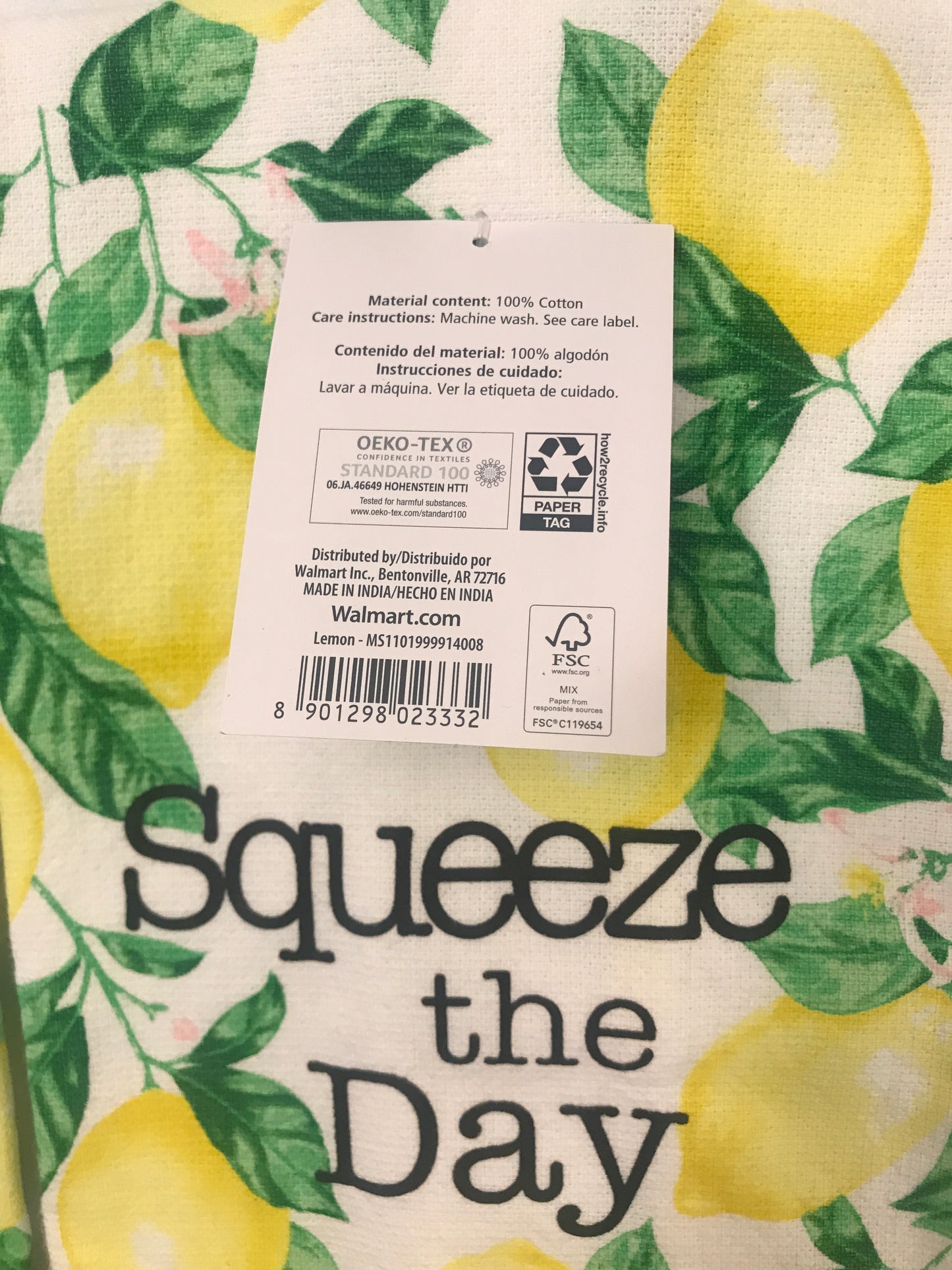 Lemon Themed Kitchen Towel Set of 2, Squeeze the Day, Summer Decor