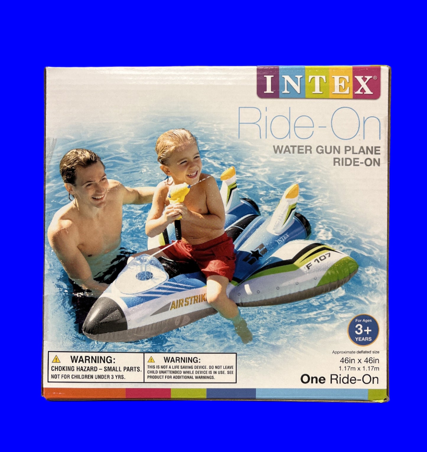 INTEX Water Gun Plane Inflatable Pool Float: Pool Toy for Kids - Blue