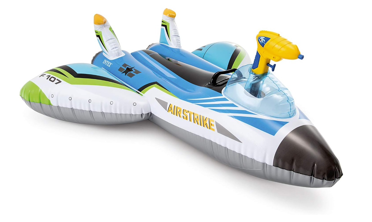 INTEX Water Gun Plane Inflatable Pool Float: Pool Toy for Kids - Blue