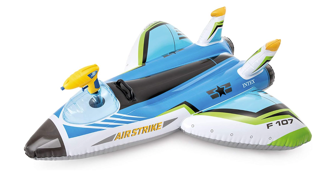 INTEX Water Gun Plane Inflatable Pool Float: Pool Toy for Kids - Blue
