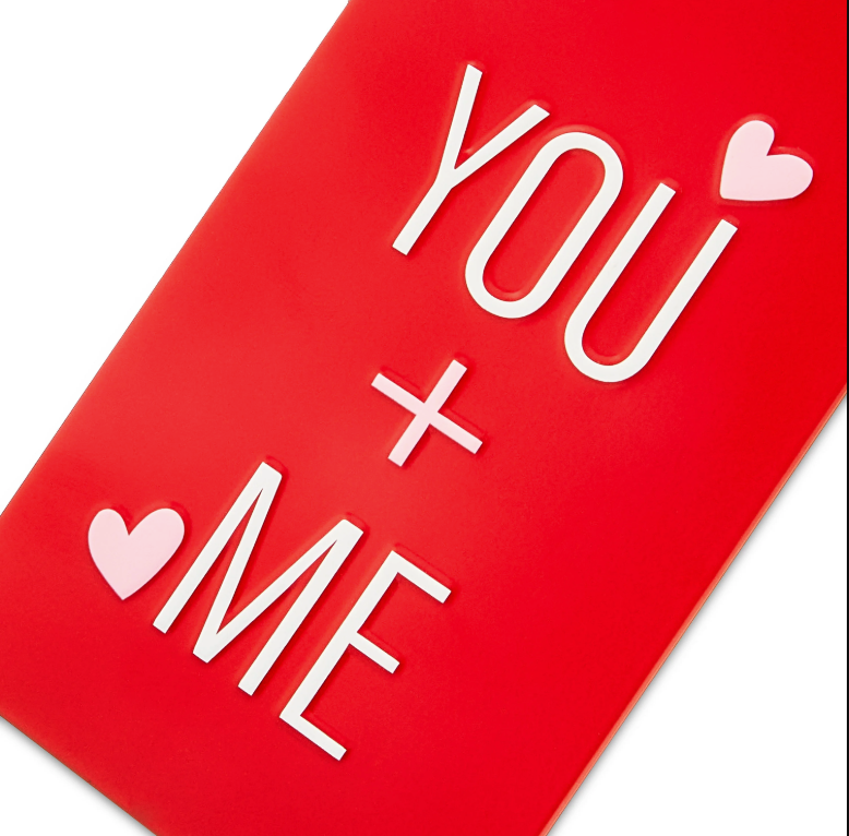 Red and White Metal Gift Tag Hanging Sign, 6"