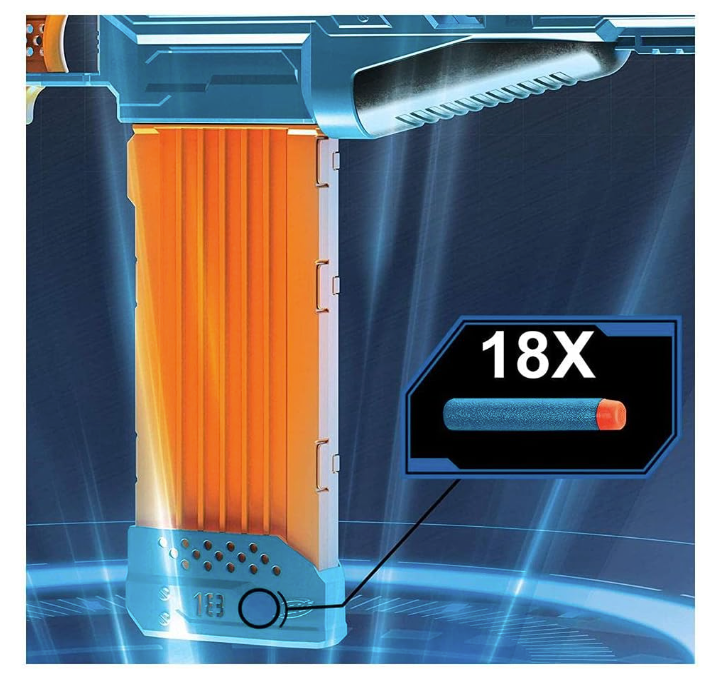 NERF Elite 2.0 Turbine CS-18 Blaster with Clip Magazine and Darts Motorized