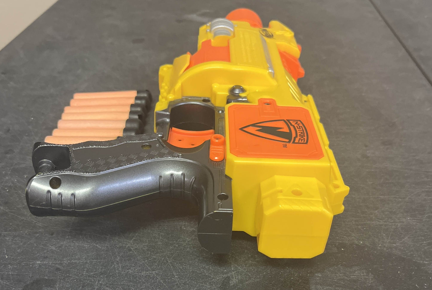 NERF N-Strike Barricade RV-10 Motorized Dart Gun Blaster + 8 Darts (See Video)