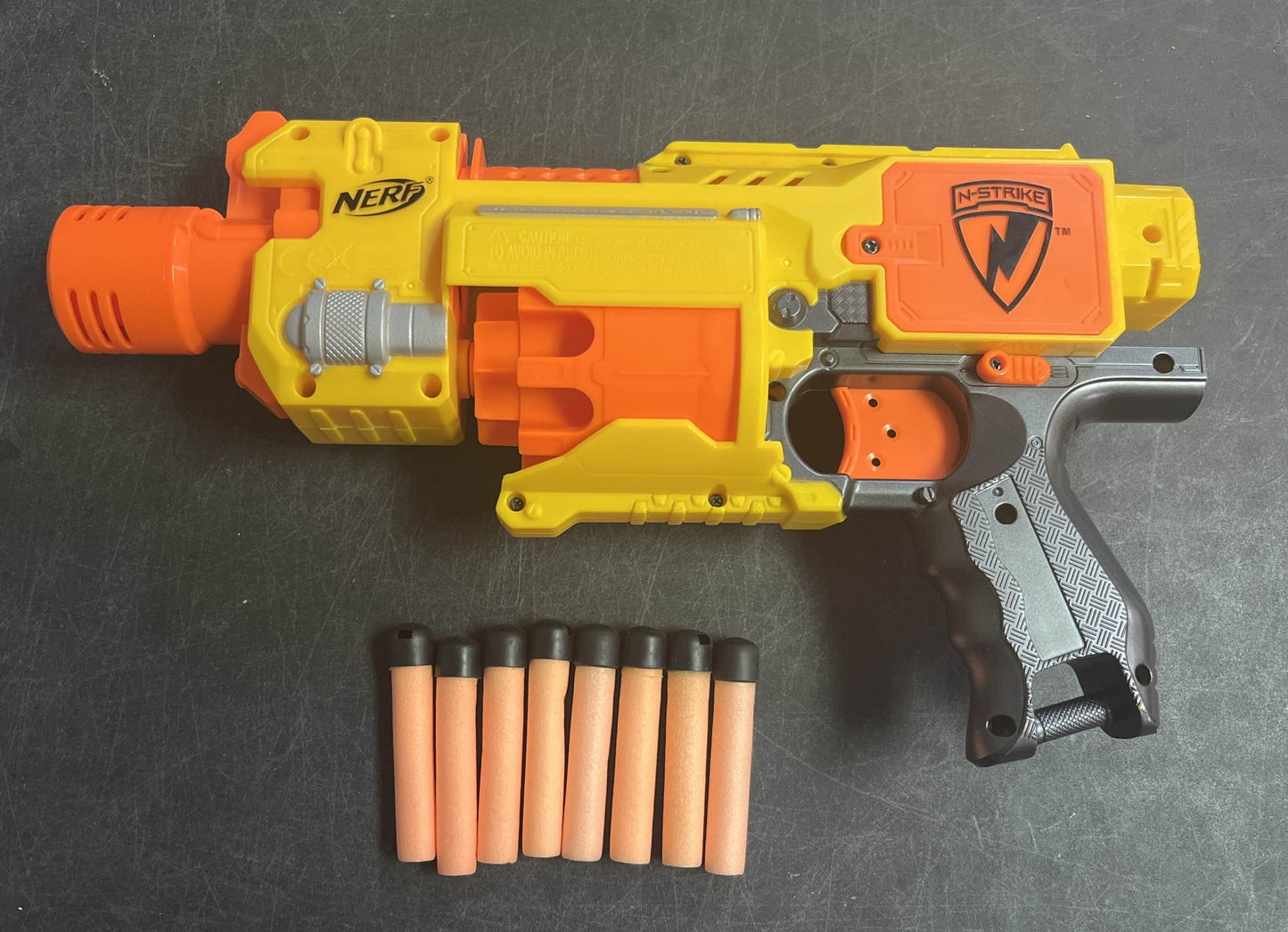 NERF N-Strike Barricade RV-10 Motorized Dart Gun Blaster + 8 Darts (See Video)
