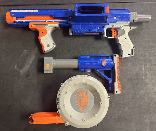 NERF N-Strike Elite Raider CS-35 Dart Gun Blaster Toy w/ Drum and Stock