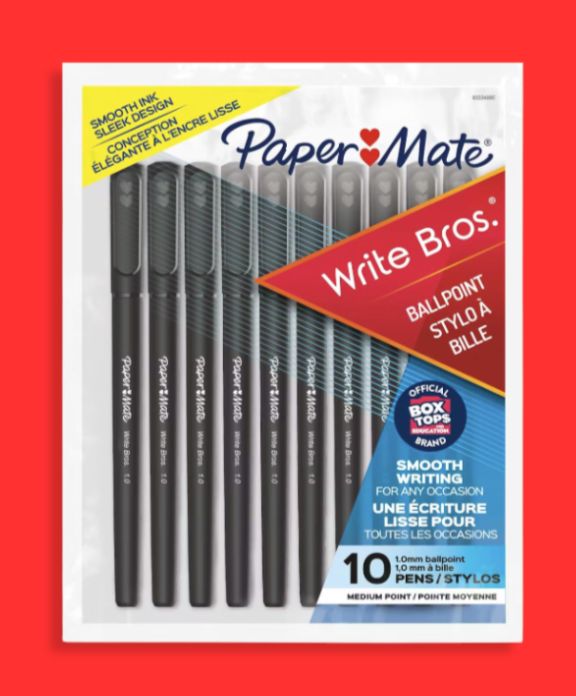 Paper Mate Ballpoint Pens, Medium Point, Black Ink, 10 count