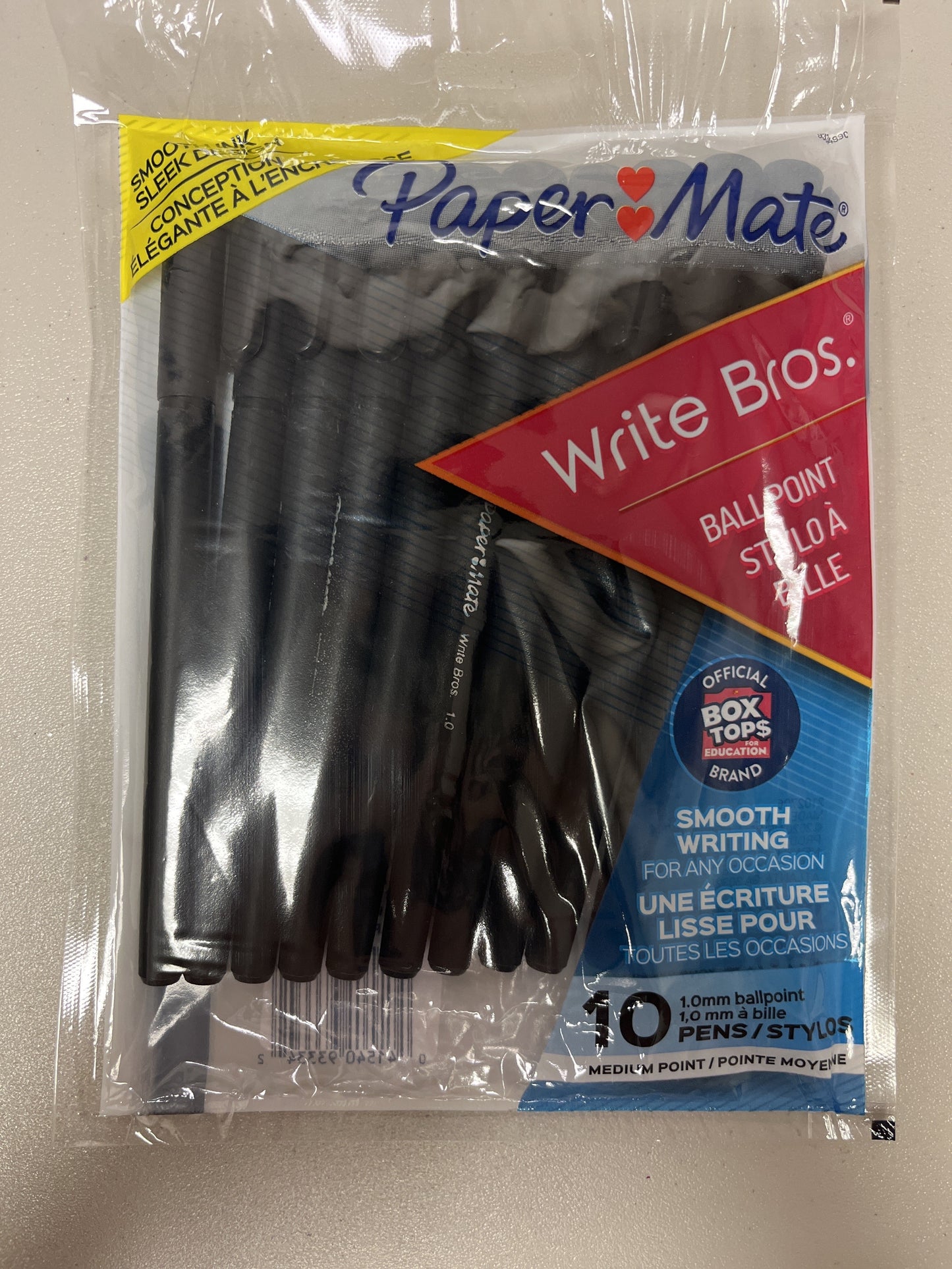 Paper Mate Ballpoint Pens, Medium Point, Black Ink, 10 count