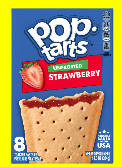 Pop-Tarts Unfrosted Strawberry Flavored, 8 Count BB: 6/30/25