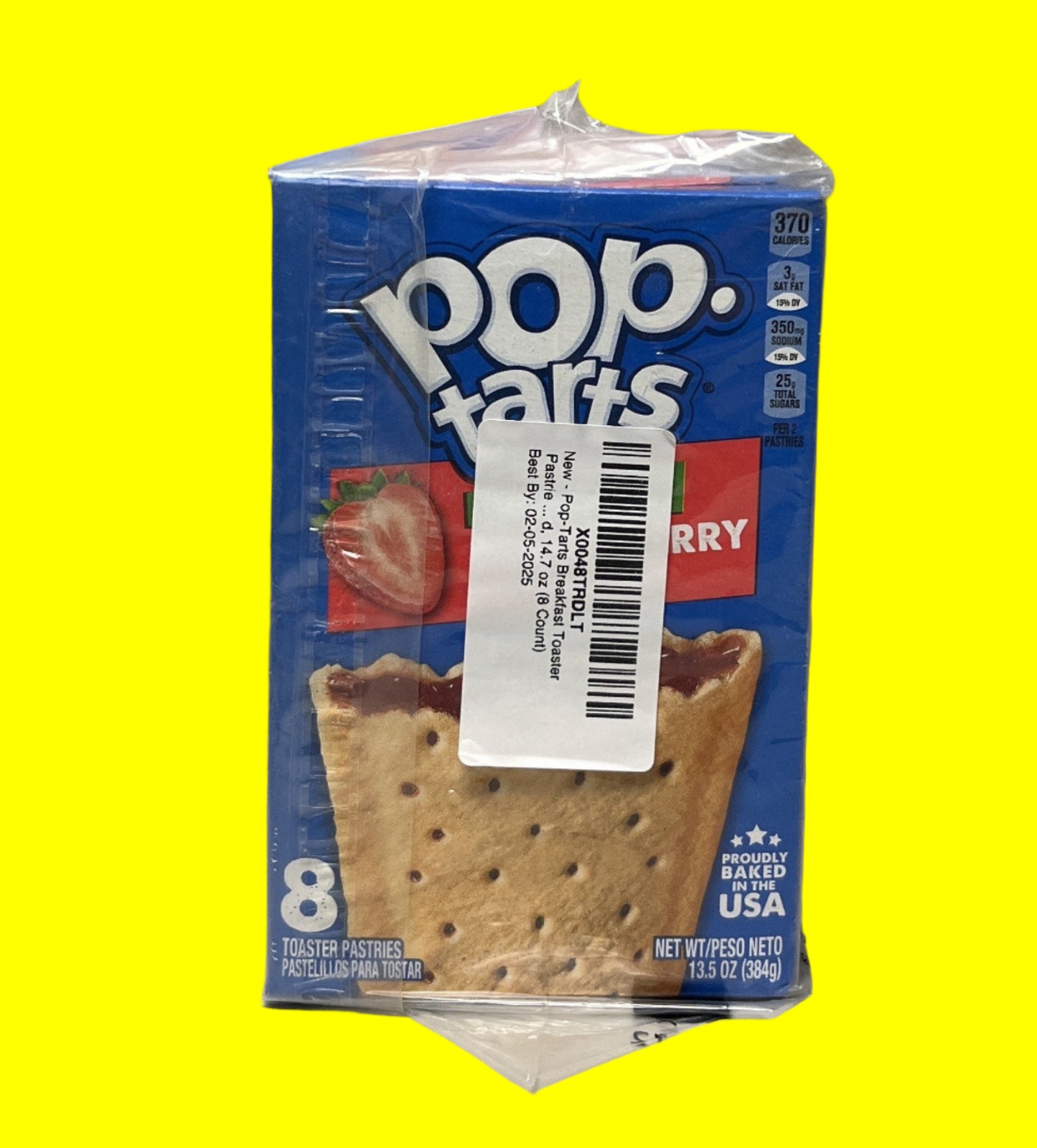 Pop-Tarts Unfrosted Strawberry Flavored, 8 Count BB: 6/30/25