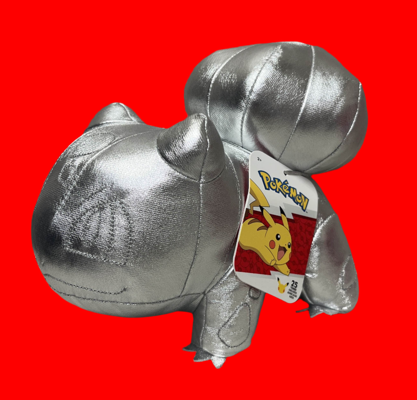 Pokemon 8" Silver Bulbasaur 25th Anniversary Plush