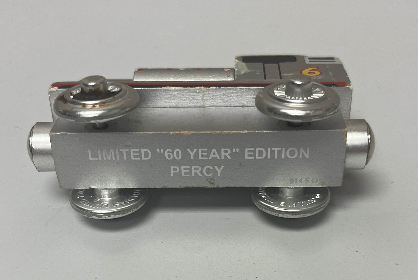 Silver Percy 60 Year Thomas the Train Limited Edition Wooden Railway Rare