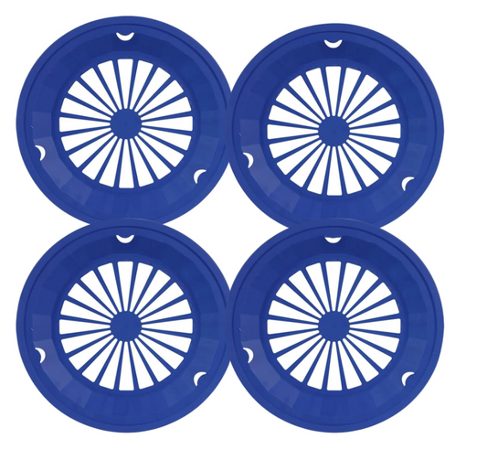 Sturdy Vented Paper Plate Holder - 4 Pack (Dark Blue)