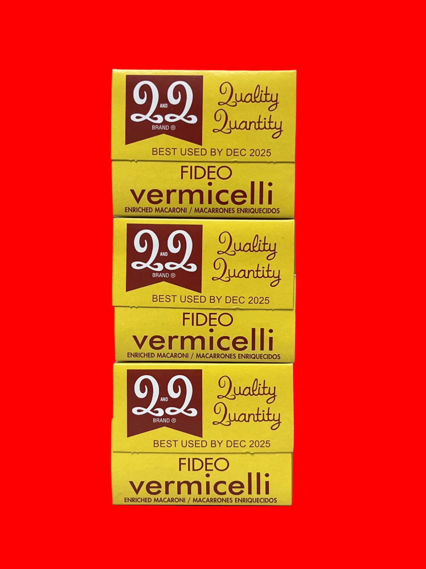 Q&Q Vermicelli Pasta (Fideo) Pack of 3 (Original - 5oz Box)